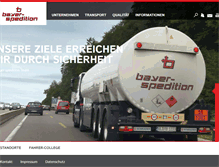 Tablet Screenshot of bayer-spedition.de
